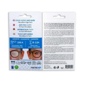 Essuie-verres Anti-Buée VARIONET 15x18cm Efficace 12h et 300 utilisations – chiffon microfibre chamoisine